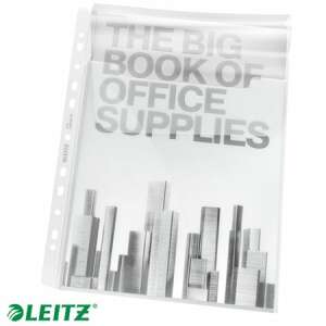 LEITZ "Jumbo" A4 clear plastic document wallet with 20 mm rings, 180 micron, for documents and papers - Document wallet