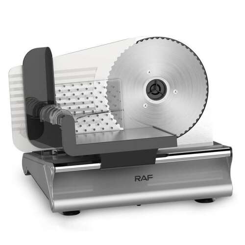 RAF R.8800 electric meat slicer, stainless steel blade, adjustable thickness, for slicing meat, cheese, vegetables