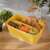 LEITZ MyBox Cosy yellow organizer tray with handle, used for storing food