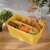 LEITZ MyBox Cosy yellow organizer tray with handle, used for storing food