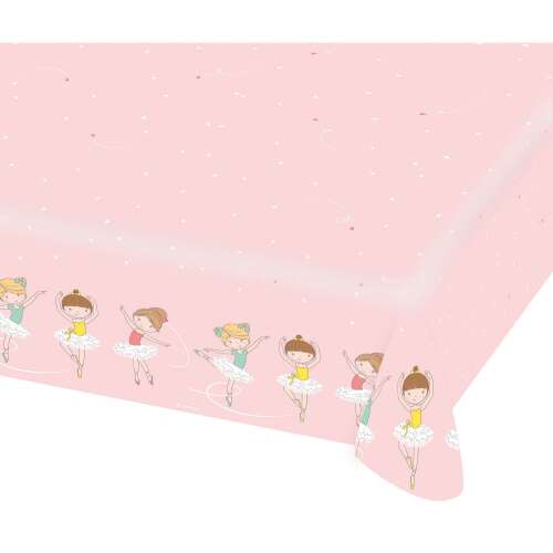 Balett, Balerina Little Dancer pink paper tablecloth, 175x115 cm, ballerina design, party table cover