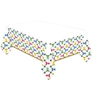 Harry Potter Häuser Tischdecke, 120x180 cm, weiß mit Hauswappen - Tischdecken