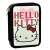 Калъф за моливи Hello Kitty с дизайн на сърце, с 2 нива, черно-бял