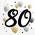 Decorative 80th Birthday Napkin for Party Supplies