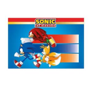 Sega Sonic the Hedgehog Plastiktischdecke, 120x180cm, mit Sonic, Tails und Knuckles - Tischdecken