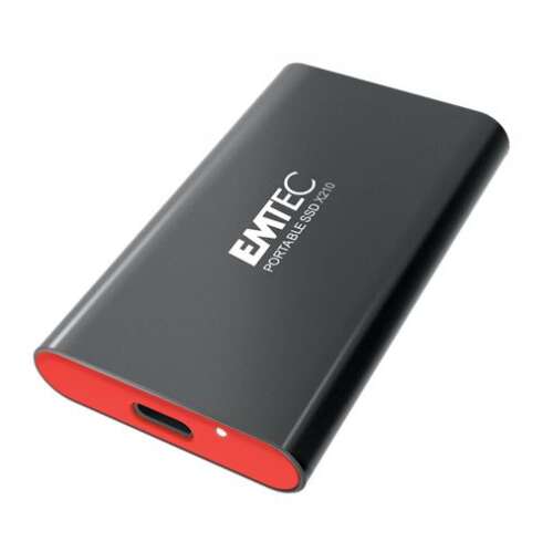 EMTEC X210 512GB Преносим SSD, черен с червени акценти, USB-C конектор