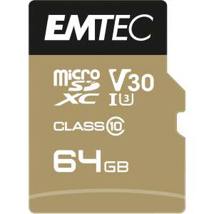Pamäťová karta EMTEC 64GB microSDXC, UHS-I/U3/V30/A2, rýchlosť čítania/zápisu 100/95 MB/s, Class 10, Full HD, 4K Ultra HD, A1 - Emtec