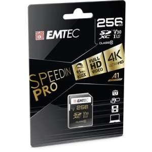 Karta pamięci EMTEC SpeedIN Pro SDXC 256GB, UHS-I, U3, V30, Class 10, prędkość odczytu 95MB/s, prędkość zapisu 85MB/s - Emtec