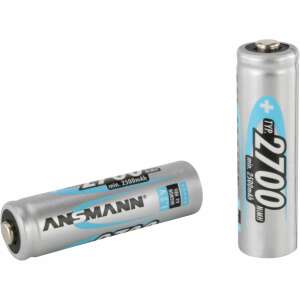 Két Ansmann AA újratölthető elem, 2700mAh kapacitással - Ansmann