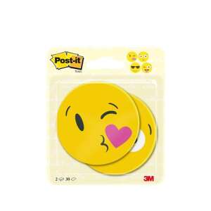 3M Post-it Emoji Haftnotizen, 2 Packungen mit je 30 Blättern, 70x70 mm, verschiedene Emojis - Notizblöcke