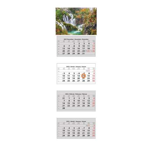 DAYLINER Kalender, Spediteur, vier Monate, vier Blöcke, DAYLINER, gemischter Kopf