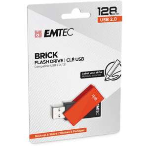EMTEC Pendrive, 128 GB, USB 2.0, EMTEC "C350 Brick", oranžová 37524808 Ukladanie údajov