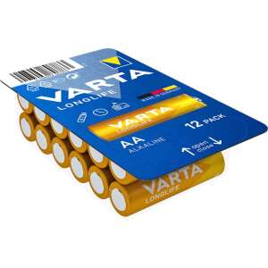 VARTA Longlife AA Alkaline Batteries, 12 Pack - Varta Battery