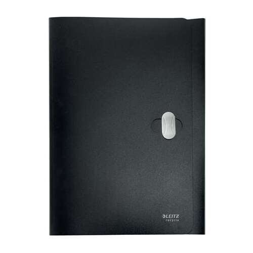 Dosar Leitz Recycle A4, negru, 11 mm, cu închidere sigură