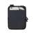 RIVACASE Lantau 8810 tablet shoulder bag, black and grey, back view with phone and cable in pocket