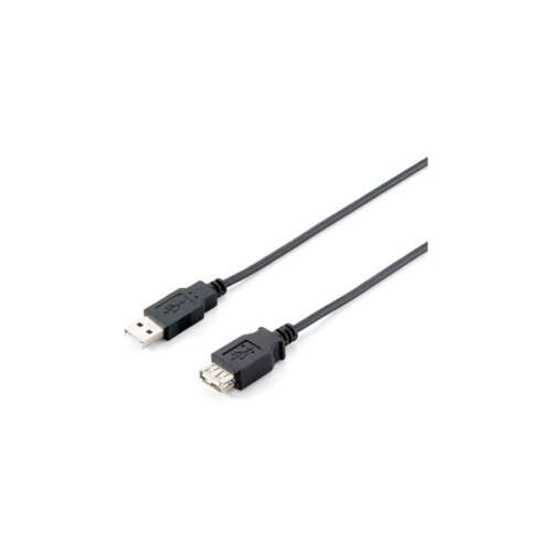 Cablu prelungitor EQUIP USB 2.0, 1,8 m, negru