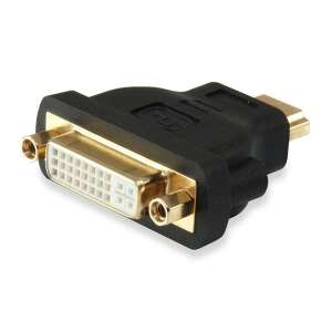 EQUIP DVI to HDMI adapter, black, gold plated connectors - DVI Adapter