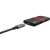 EMTEC X200 128GB external SSD USB-C cable, black with red stripe