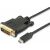 Equip 133468 adaptor pentru cabluri video 1,8 m USB tip-C DVI-D Negru (133468) 37526209