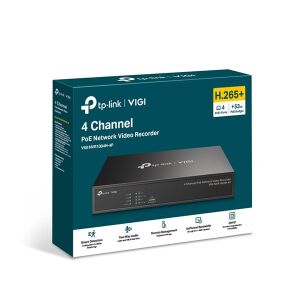 TP-Link VIGI NVR1004H-4P 4 csatornás PoE hálózati videórögzítő dobozban - TP-Link