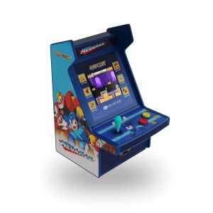 Szögletes nézet a My Arcade Mega Man Micro Player Pro-ról, egy hordozható retro arcade konzol - My Arcade