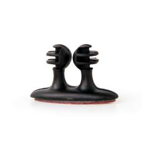 Gembird selbstklebende Kabelclips, 8er Pack, schwarz, zum Organisieren und Ordnen von Kabeln - Kabelführung