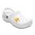 White Crocs clogs with Winnie the Pooh Jibbitz charm, unisex, comfortable shoes
