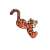 Crocs Winnie the Pooh Tigger Jibbitz charm, orange Tigger charm for crocs