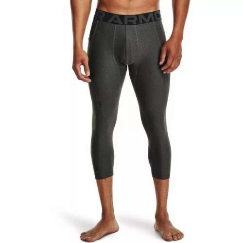 Under Armour UA HG Armour 3/4 férfi leggings szürke színben, elülső nézet - Férfi aláöltözet