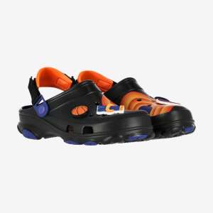 Crocs Classic All Terrain Space Jam 2 Clog men's slippers, black with blue and orange details, side view - Men's Slipper