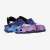 Crocs Classic All Terrain Space Jam 2 Clog, side view, blue and purple Space Jam design
