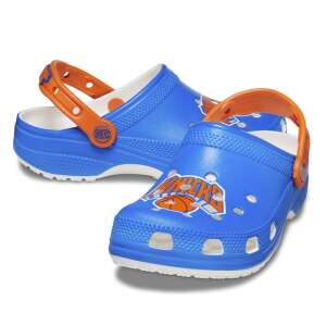 Crocs NBA New York Knicks Classic Clog blue slippers with orange strap - For man