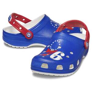 Crocs NBA Philadelphia 76ers Classic Clog blue slippers, angled view - For man