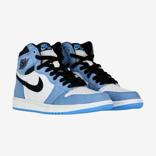 Air Jordan 1 Retro High OG férfi kosárlabda cipő, kék és fehér színben, oldalnézet - Férfi sportcipő