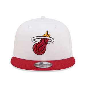 Miami Heat New Era 9Fifty White Crown Team Snapback Baseball Cap with Red Underbill - For man