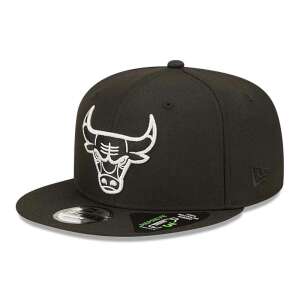 New Era Chicago Bulls Repreve 9FIFTY baseball cap, black with white logo - For man
