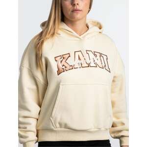 Karl Kani Serif Originator Os Hoodie v bielej farbe s veľkým vyšívaným logom na prednej strane - Dámske oblečenie