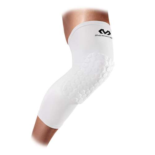 McDavid Hex Leg Sleeves, white, size L, knee protection, compression sleeve
