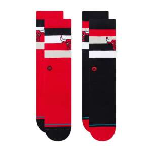 STANCE BULLS ST 2 PACK socks, black and red striped socks with Chicago Bulls logo, 2 pack - For man