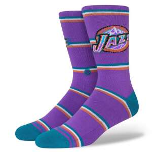 STANCE CLASSICS JAZZ socks in purple with teal and orange stripes - For man