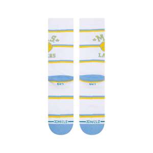 STANCE CLASSICS LA Lakers socks, white with yellow and blue stripes - For man