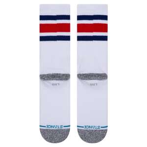 Pair of white STANCE BOYD ST socks with red and blue stripes - For man