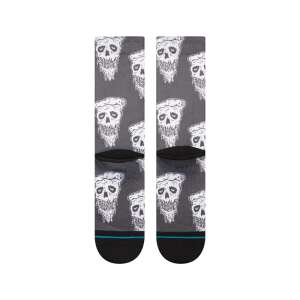 STANCE PIZZA FACE socks, black and white, men's socks - For man