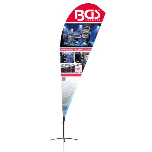 BGS technic Strandzászló | 3-es dizájn | 422 x 90 cm (BGS FLAG6) 37527287