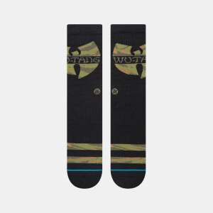STANCE CLAN IN DA FRONT Wu-Tang Clan socks, black with green camo logo - For man