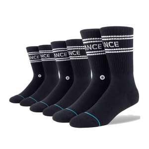 3 Pack Stance Basic Crew Socks in Black - For man