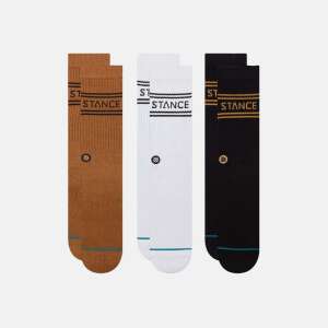 3 pack Stance Basic Crew socks in brown, white and black - For man