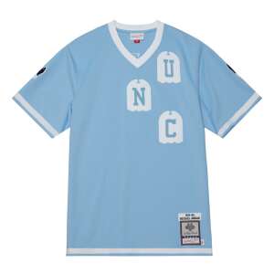 Mitchell & Ness NCAA Shooting Shirt North Carolina 1983 Michael Jordan hellblau S - Vorderansicht - Hemden für Herren