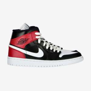 Air Jordan 1 Mid black and red men's basketball shoes - For man