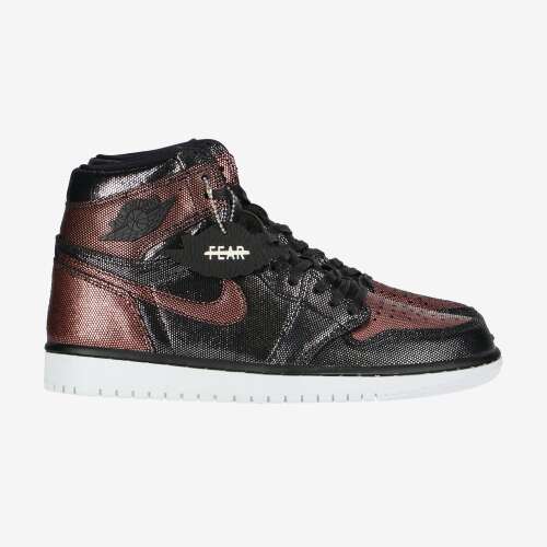 Air Jordan 1 Hi OG Fearless Damen Casual Schuhe, Schwarz und Kupfer